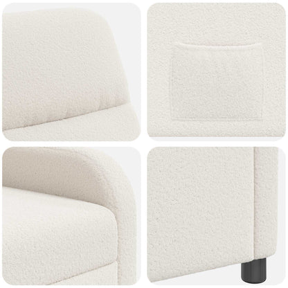 Relaxfauteuil Crèmekleurig Bouclé