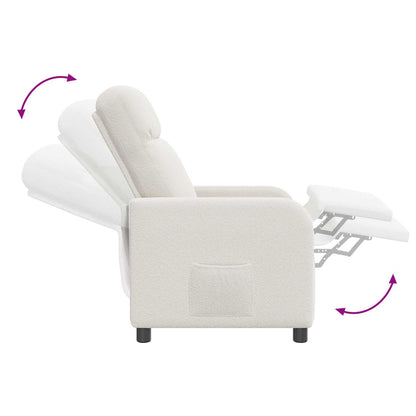Relaxfauteuil Crèmekleurig Bouclé