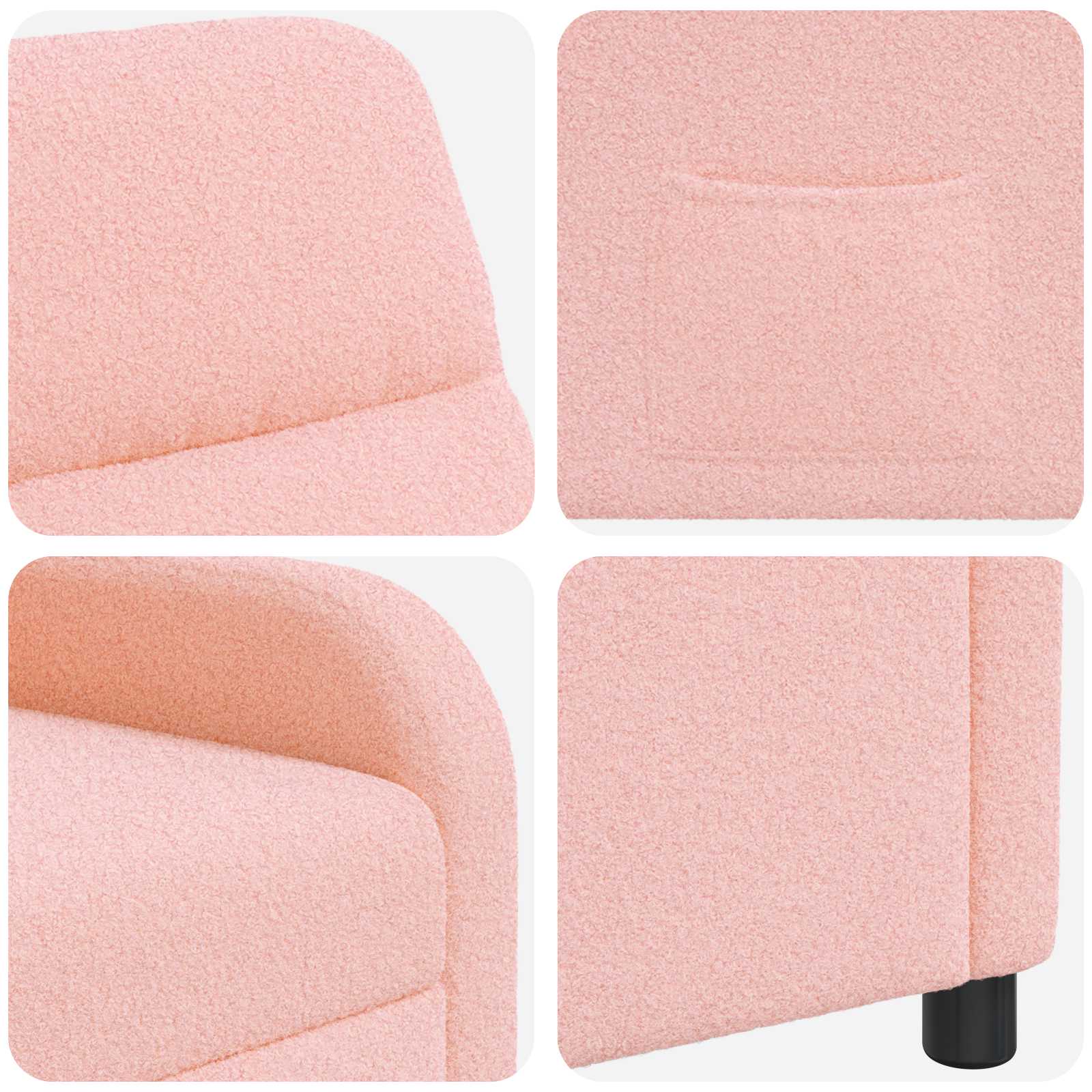 Relaxfauteuil Roze Bouclé