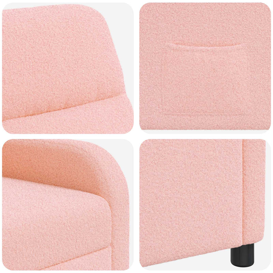 Relaxfauteuil Roze Bouclé