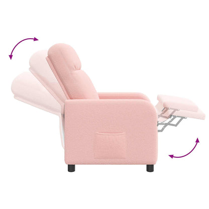 Relaxfauteuil Roze Bouclé