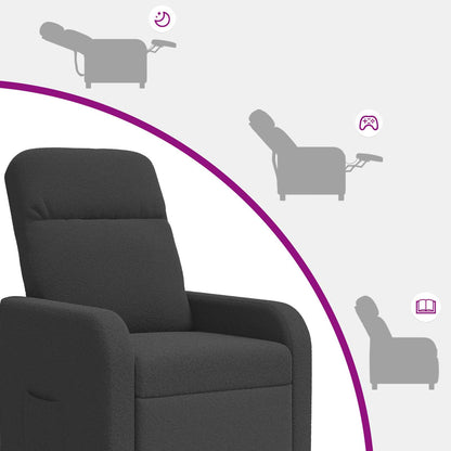 Relaxfauteuil Donkergrijs Bouclé