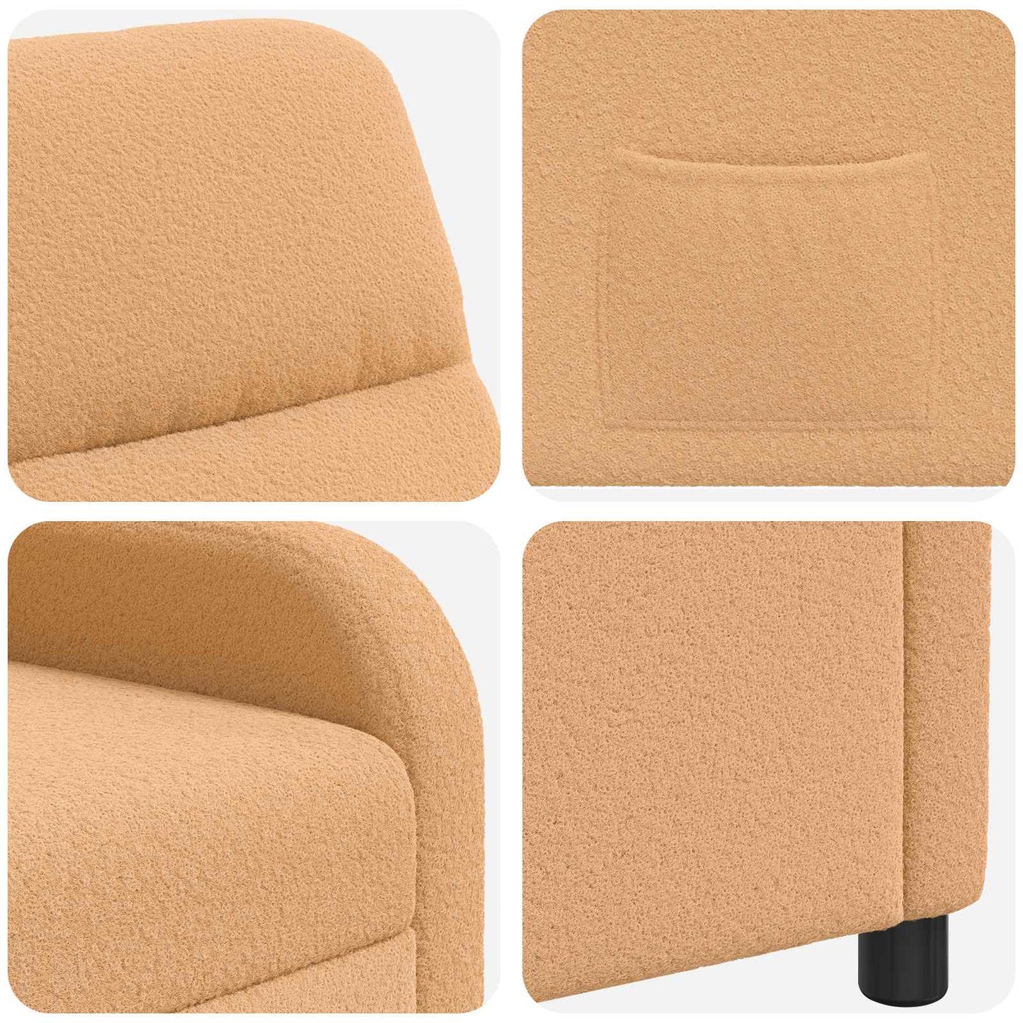 Relaxfauteuil Beige Bouclé