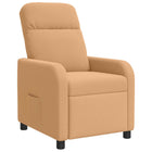 Relaxfauteuil beige bouclé verstelbaar 110 kg