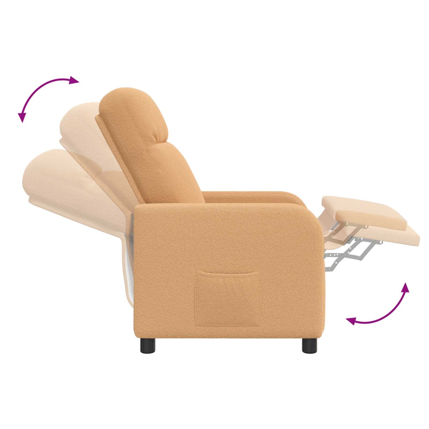 Relaxfauteuil Beige Bouclé