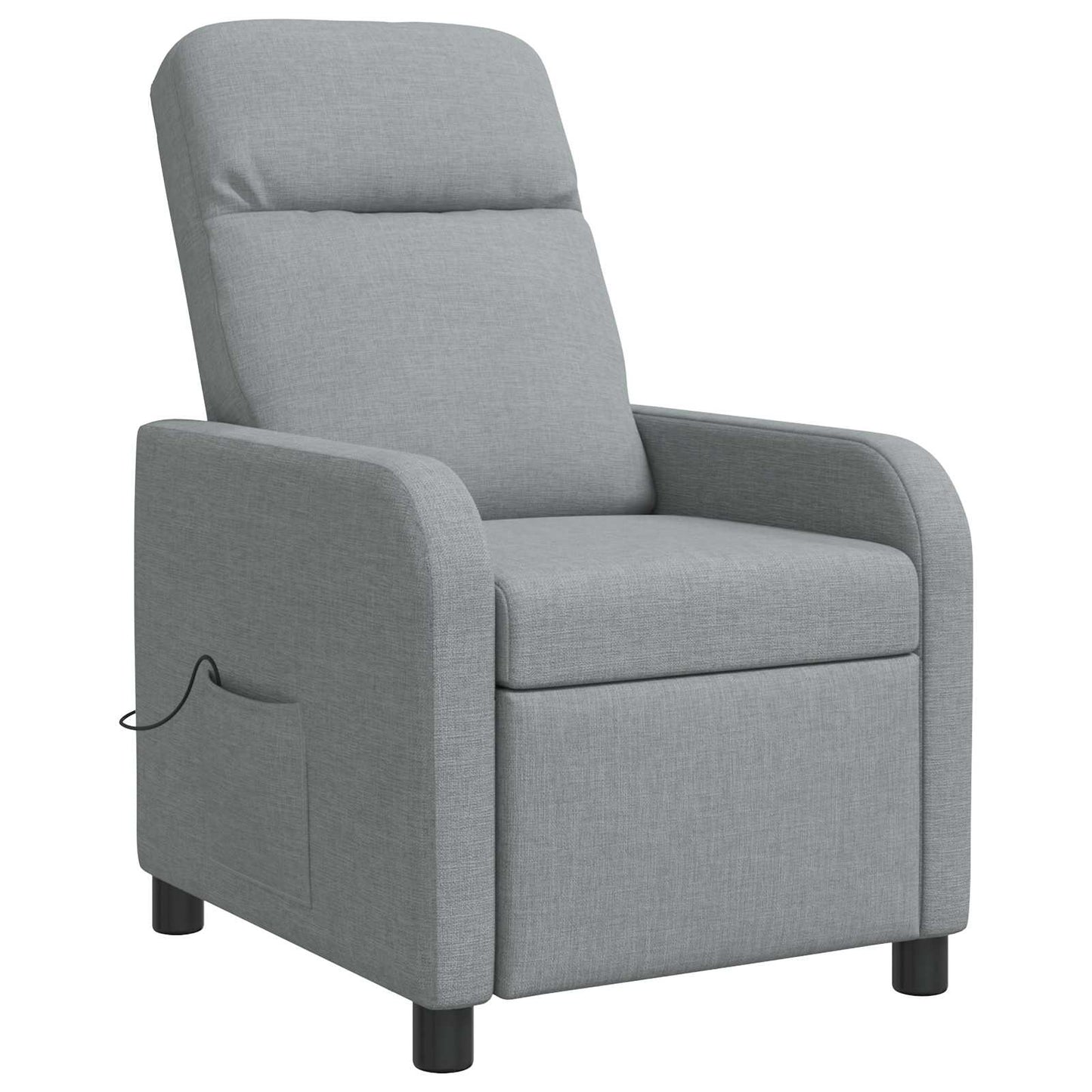 Massage Recliner Lichtgrijs Stof