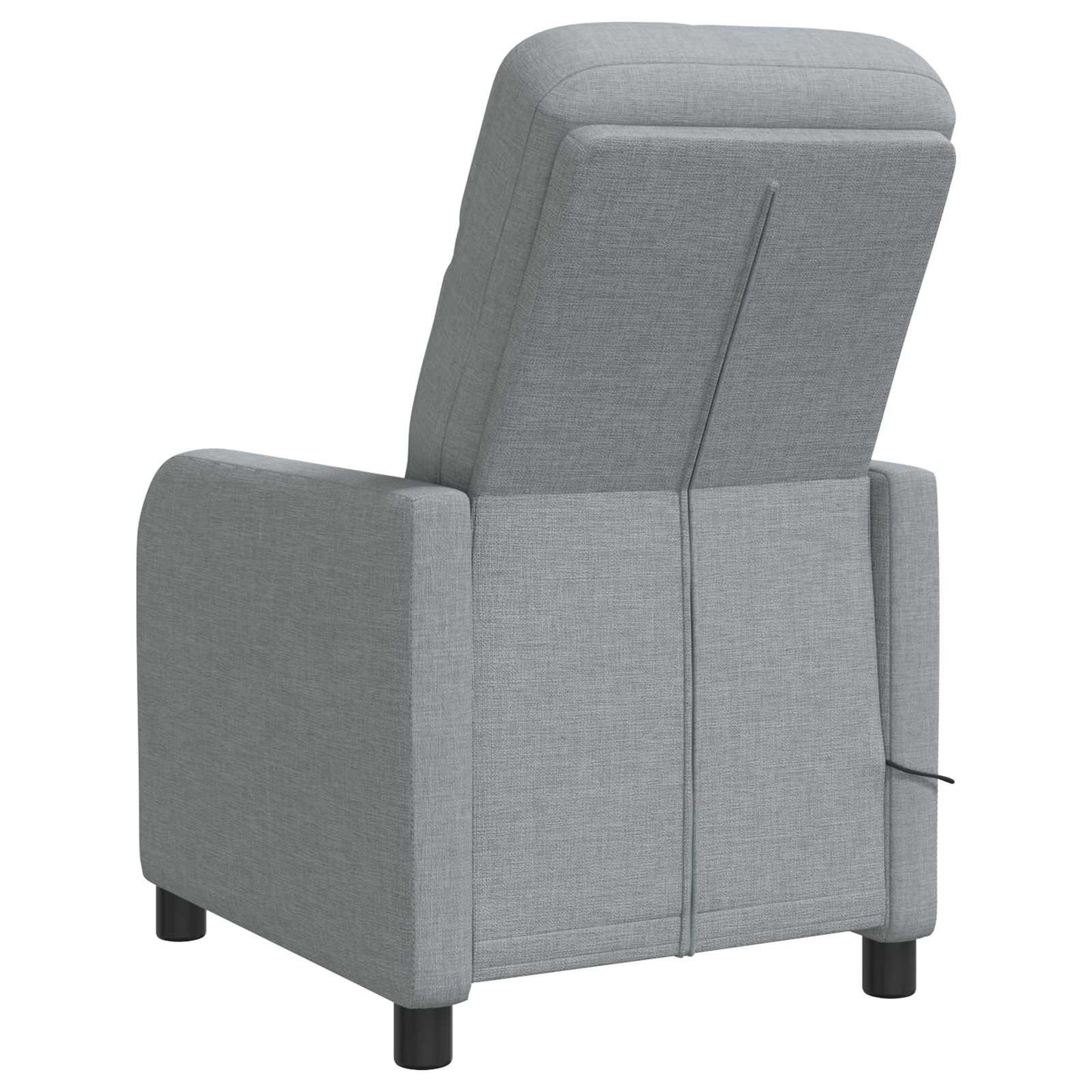 Massage Recliner Lichtgrijs Stof