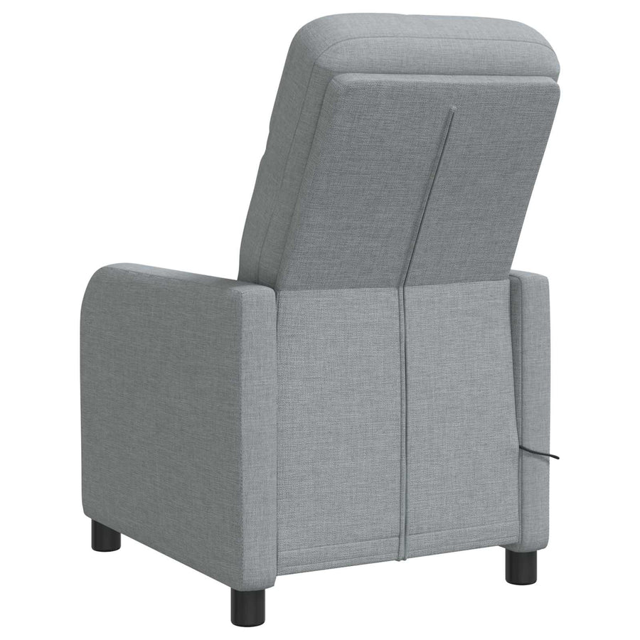 Massage Recliner Lichtgrijs Stof
