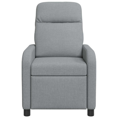 Massage Recliner Lichtgrijs Stof