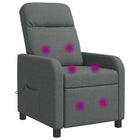 Massage fauteuil donkergrijs stof