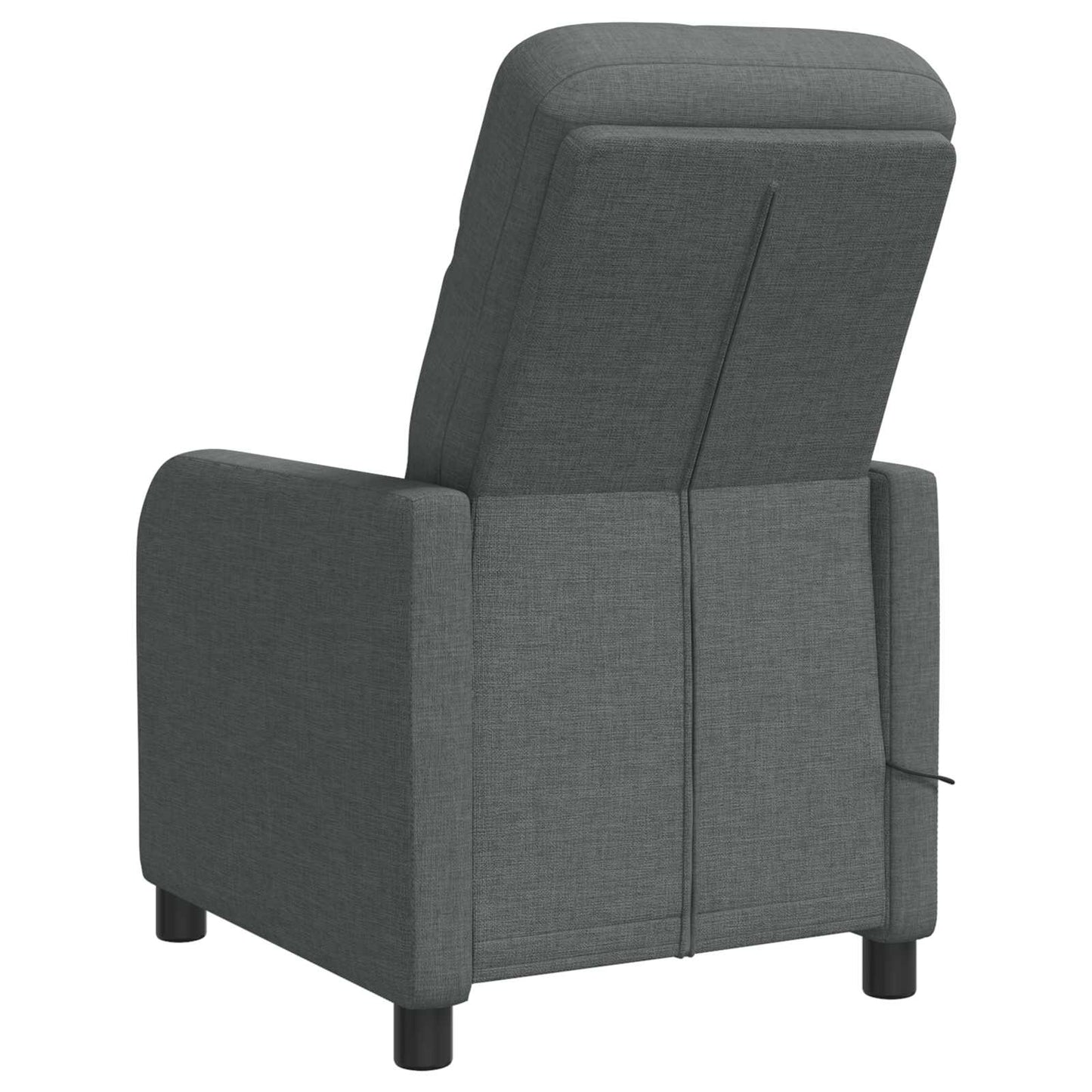 Massage Recliner Donkergrijs Stof