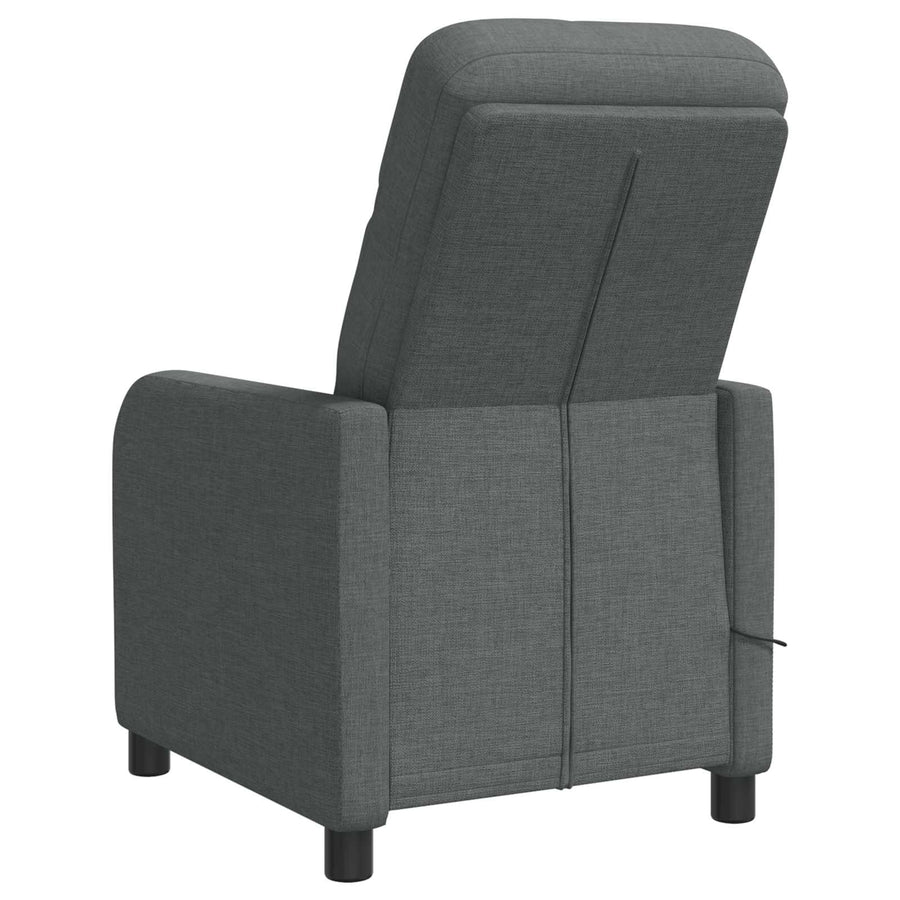 Massage Recliner Donkergrijs Stof