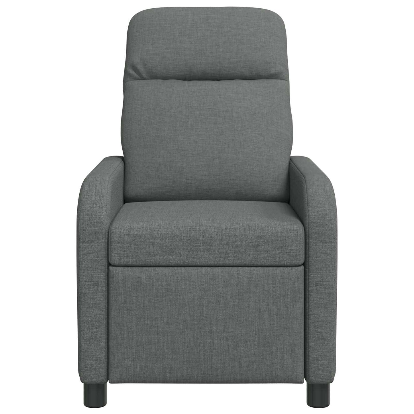 Massage Recliner Donkergrijs Stof