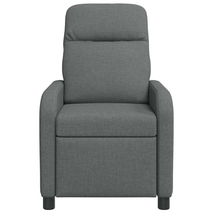 Massage Recliner Donkergrijs Stof