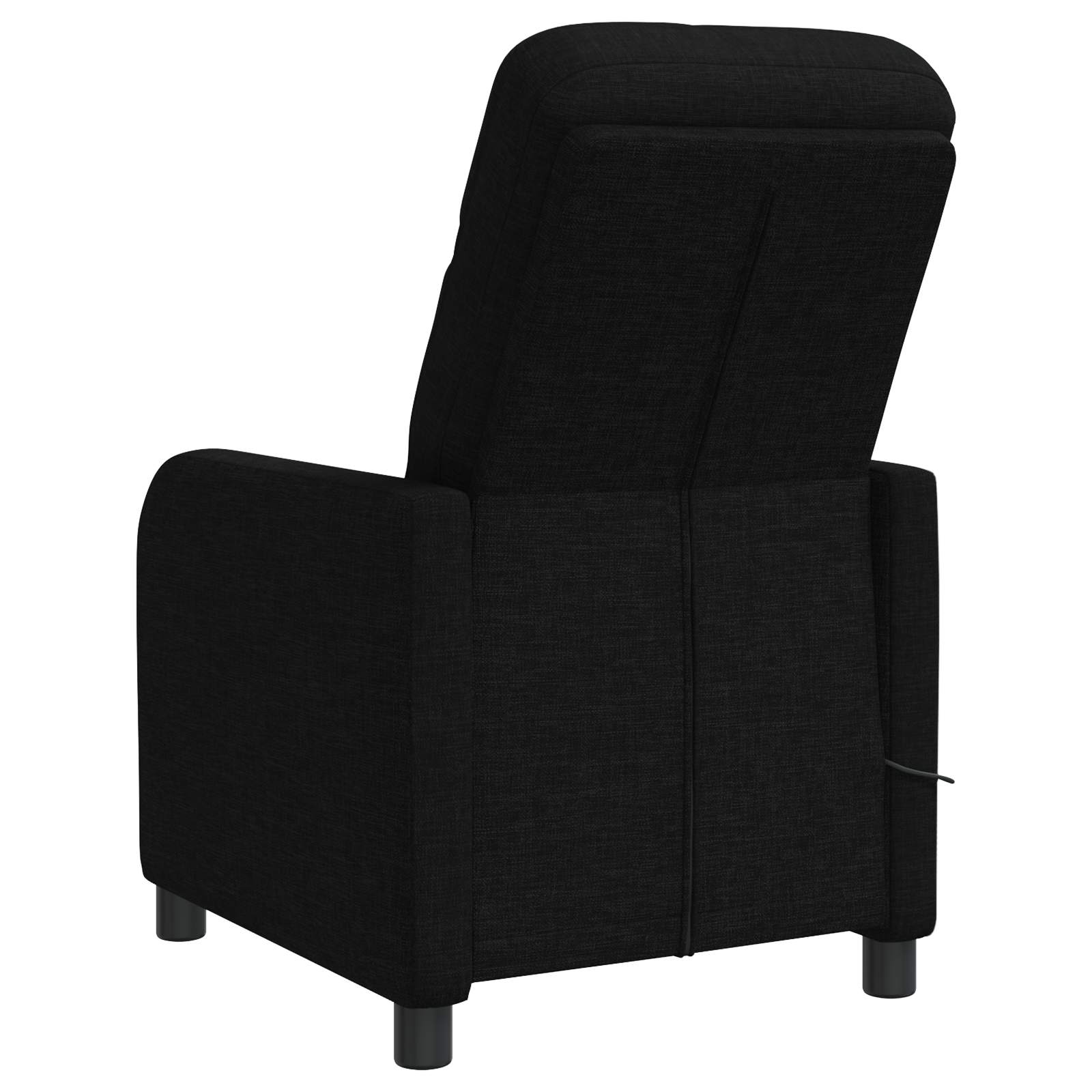 Massage Recliner Zwart Stof