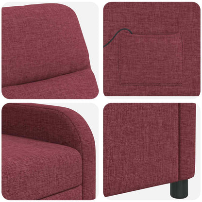 Massage Recliner Wijnrood Stof