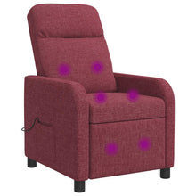 Massage Recliner Wijnrood Stof