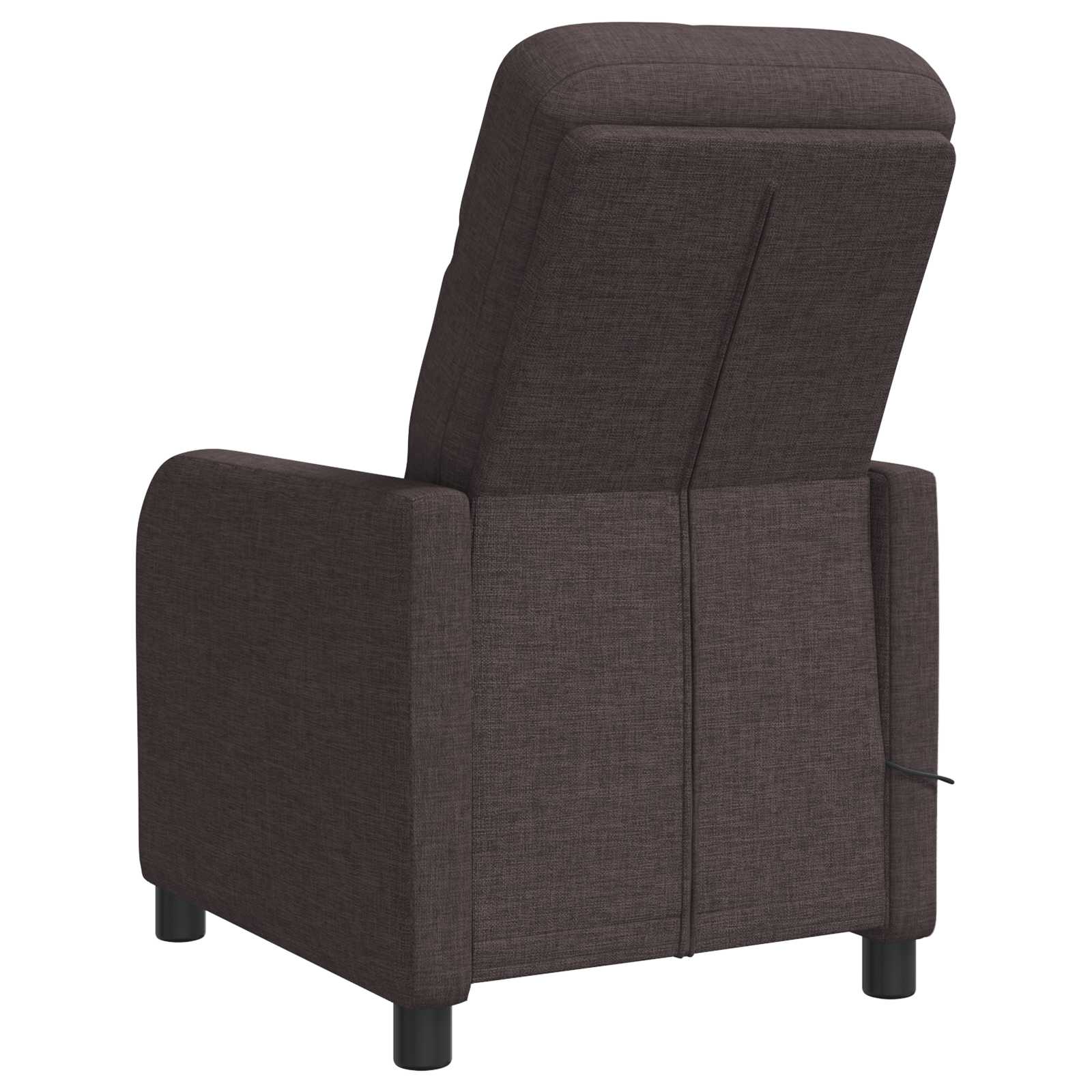 Massage Recliner Donkerbruin Stof