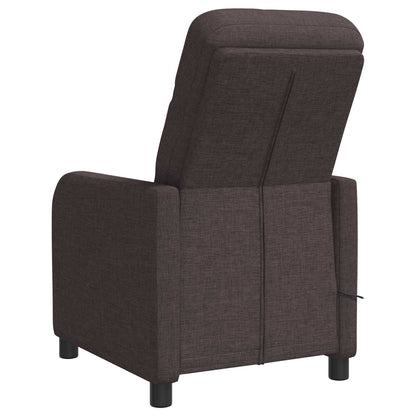 Massage Recliner Donkerbruin Stof