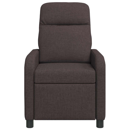 Massage Recliner Donkerbruin Stof