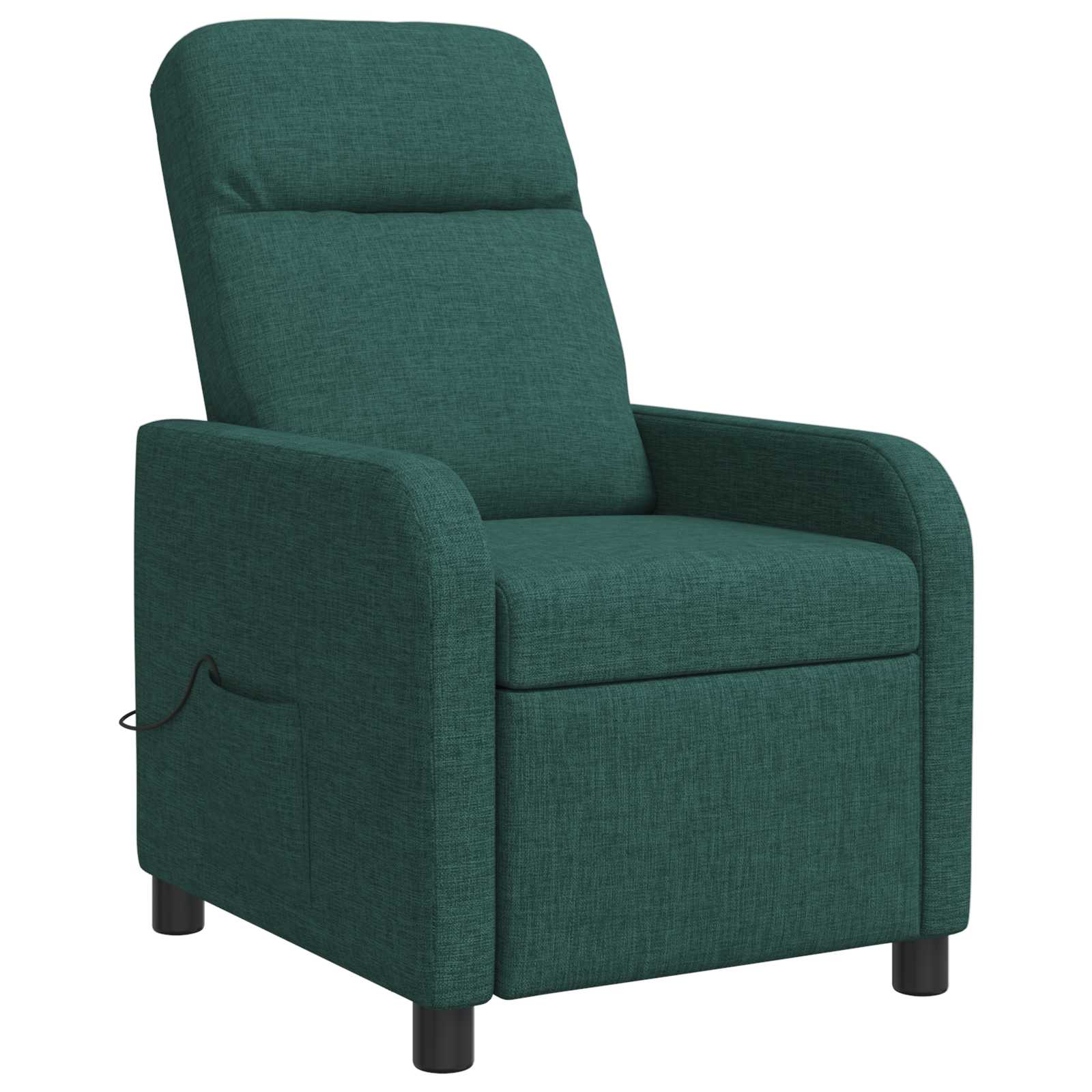 Massage Recliner Donkergroen Stof