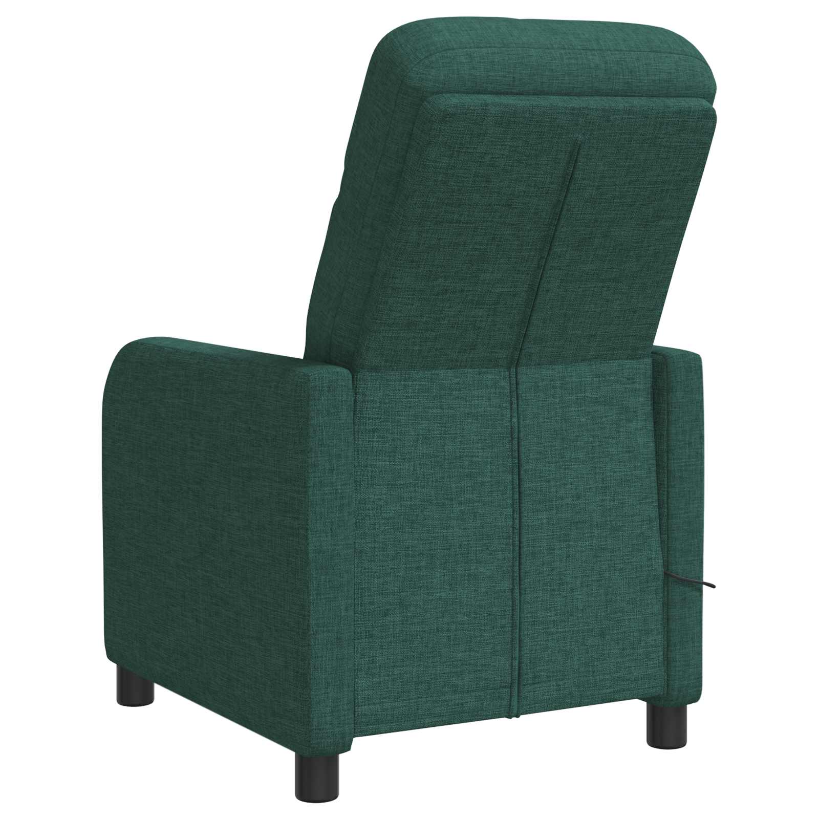 Massage Recliner Donkergroen Stof