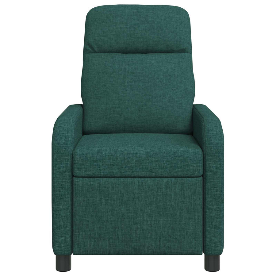 Massage Recliner Donkergroen Stof