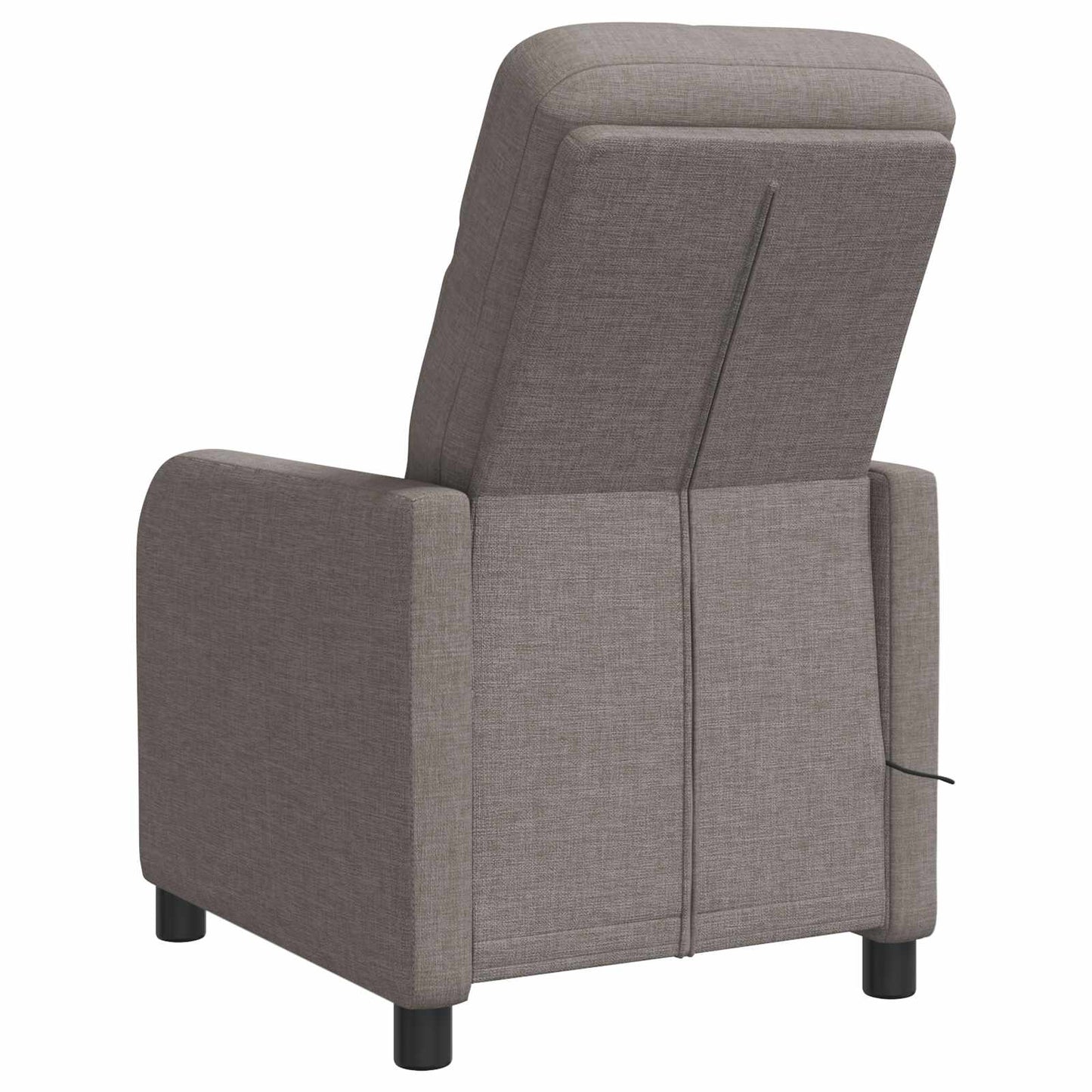 Massage Recliner Taupe Stof