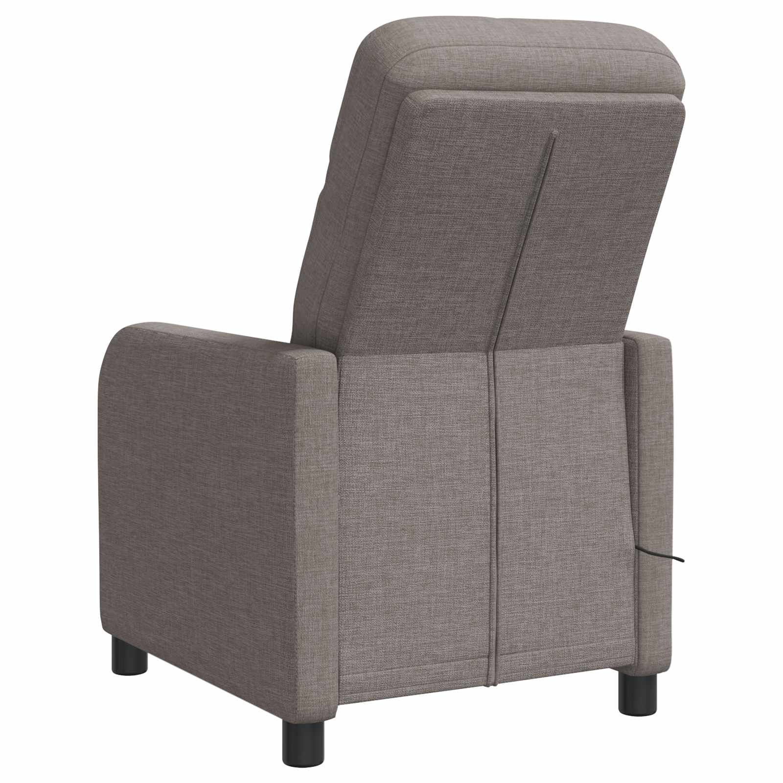 Massage Recliner Taupe Stof