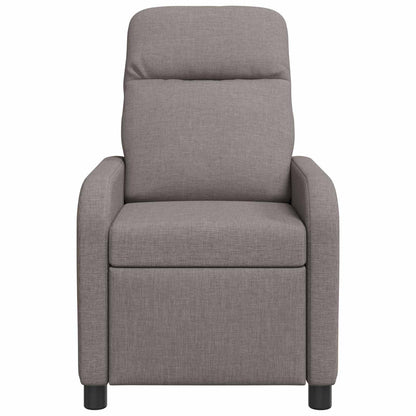 Massage Recliner Taupe Stof