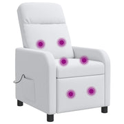 Massage relaxfauteuil wit stof