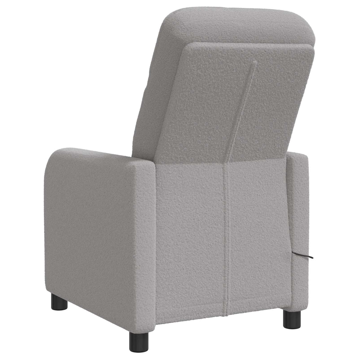 Massage Recliner Lichtgrijs Bouclé