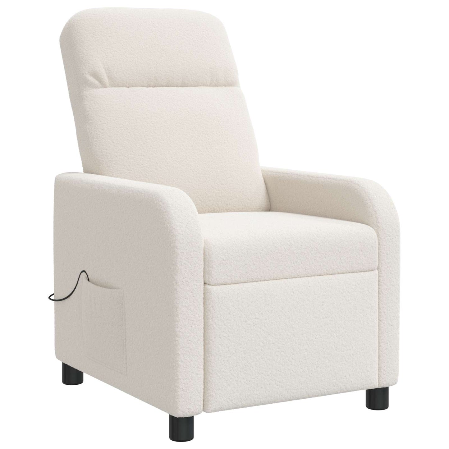 Massage Recliner Crèmekleurig Bouclé