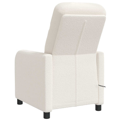 Massage Recliner Crèmekleurig Bouclé