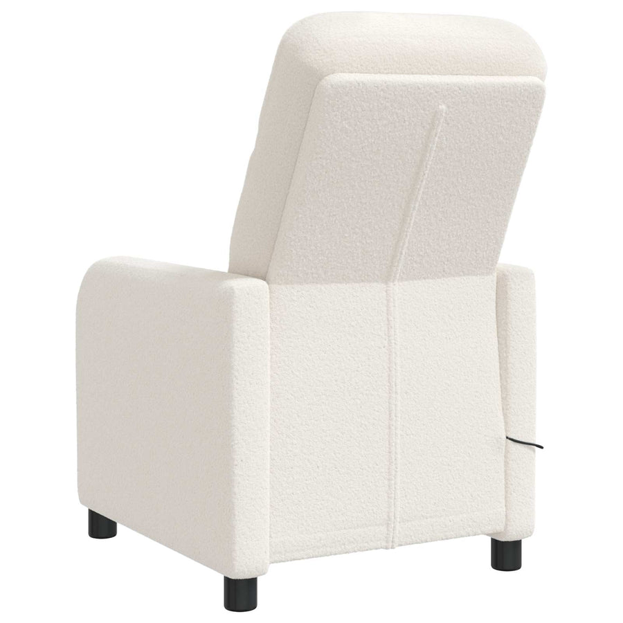 Massage Recliner Crèmekleurig Bouclé