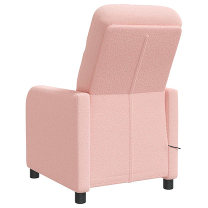 Massage Recliner Roze Bouclé