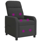 Massage relaxfauteuil donkergrijs bouclé