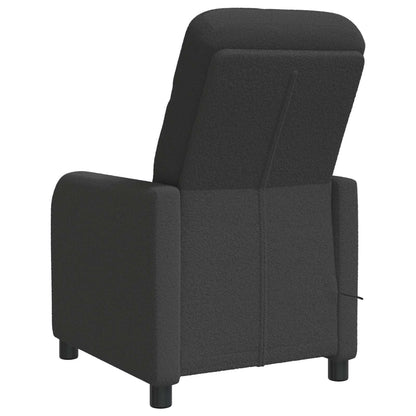 Massage Recliner Donkergrijs Bouclé