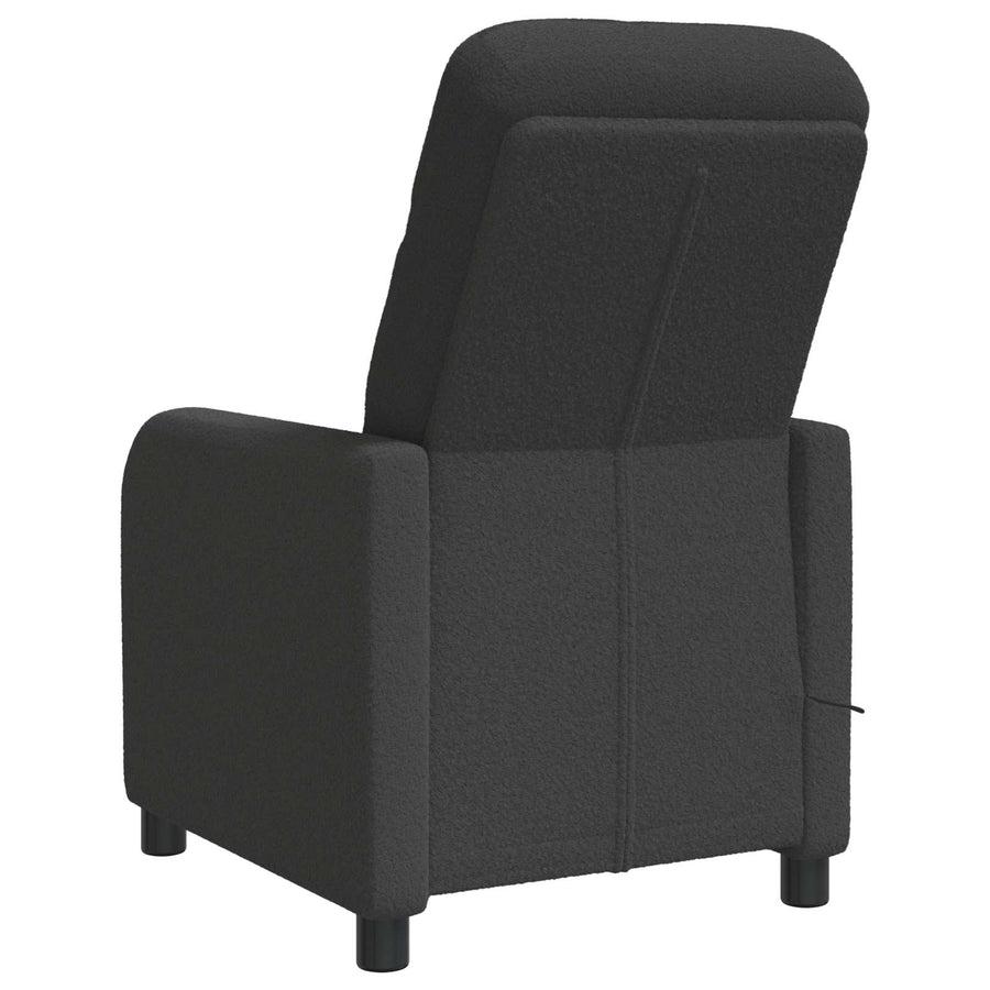 Massage Recliner Donkergrijs Bouclé