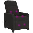 Massagefauteuil zwart bouclé 66x95x100 cm