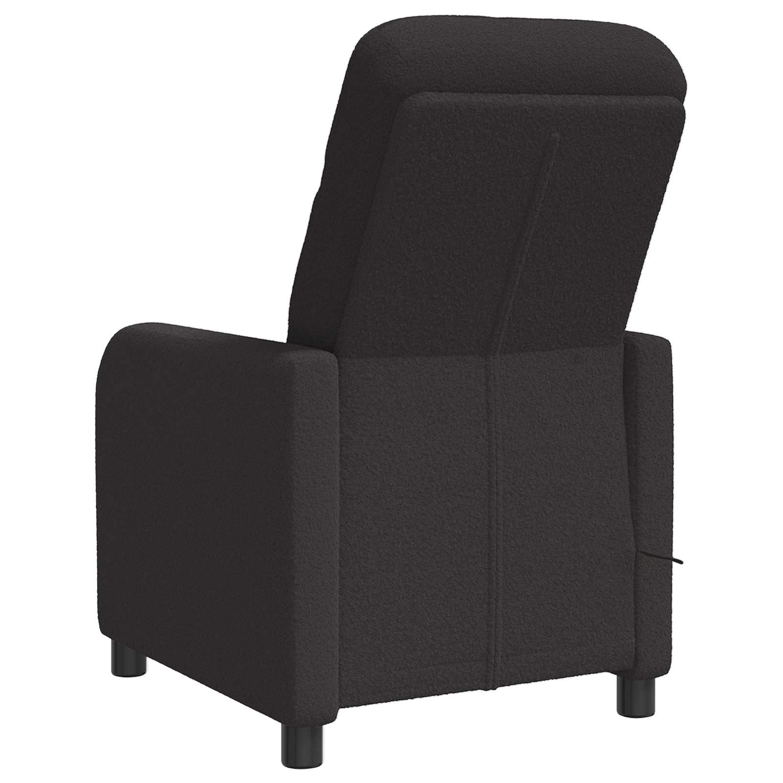 Massage Recliner Zwart Bouclé