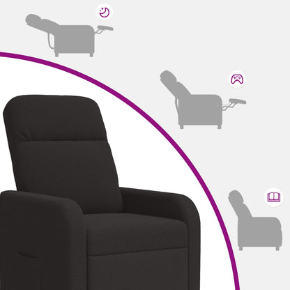 Massage Recliner Zwart Bouclé