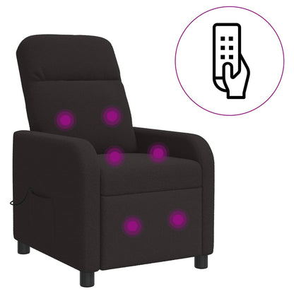 Massage Recliner Zwart Bouclé