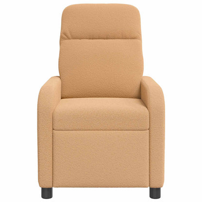 Massage Recliner Beige Bouclé