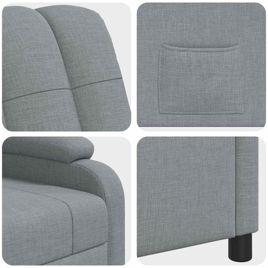 Relaxfauteuil Lichtgrijs Stof