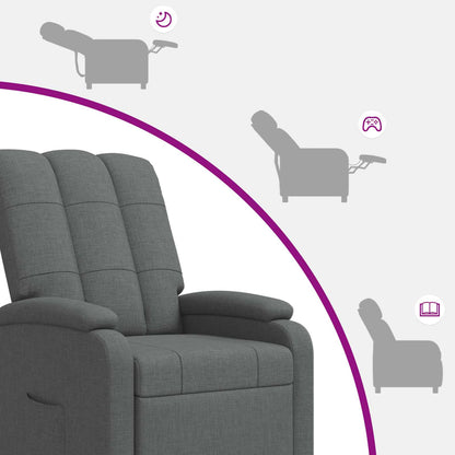 Relaxfauteuil Donkergrijs Stof