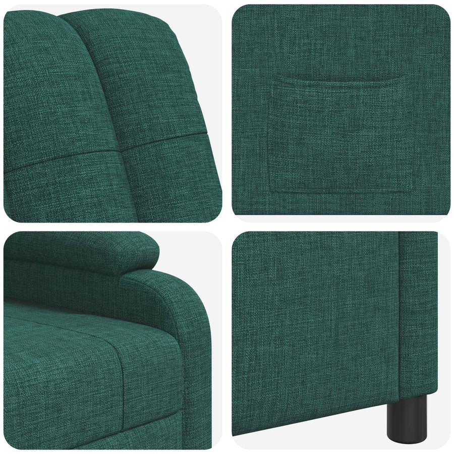 Relaxfauteuil Donkergroen Stof