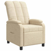 Relaxfauteuil stof crèmekleurig verstelbaar
