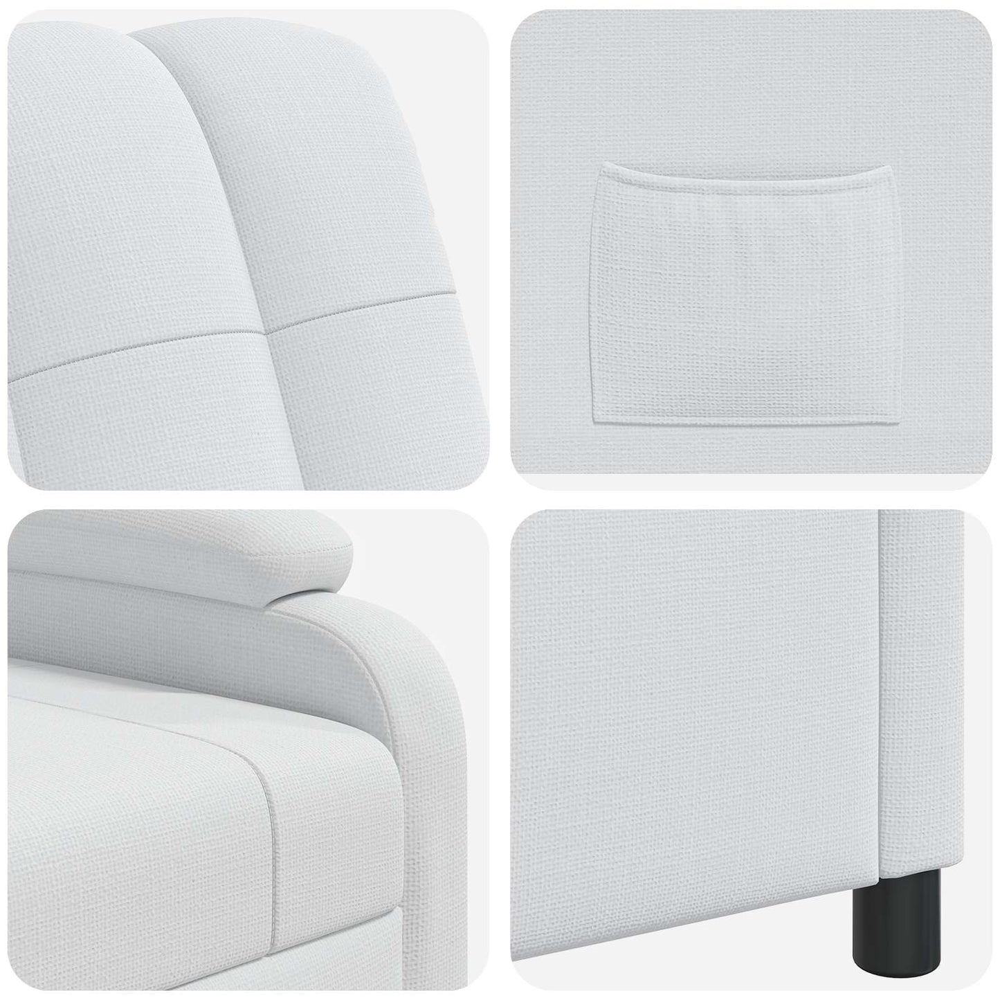 Relaxfauteuil Wit Stof