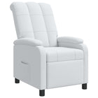 Relaxfauteuil stof wit 66x95x100 cm verstelbaar
